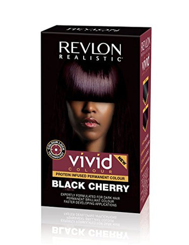 Revlon Realistic Vivid Colour - Black Cherry Protein Infused Permanent Hair Dye - ANNS BEAUTY SUPPLY